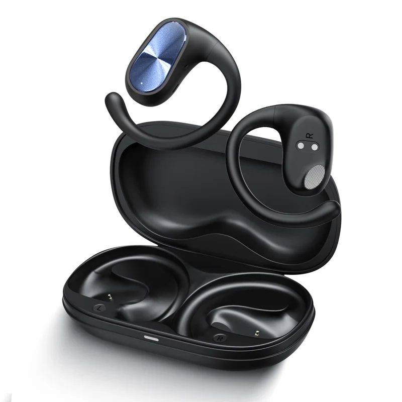 Voistek Wireless Earbuds,Bluetooth 5.4 Open Ear Earbuds with Ear Hooks,Auto Pairing, Touch Control, Built-in Mic, Lightweight Stereo Sound for IOS/Android