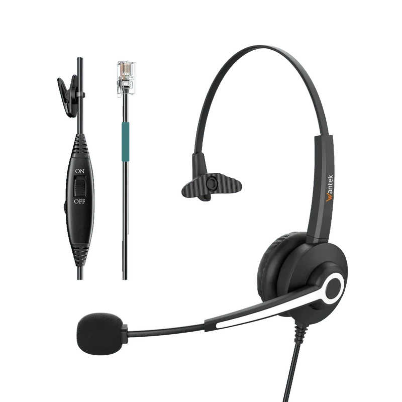 Wantek® h681 mono RJ9【RJ1】Telephone Headset for Compatible Landline Phones