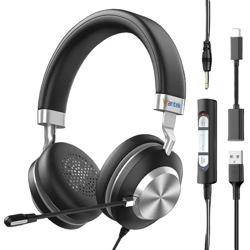 Wantek® wK882 stereo 3-in-1 USB C to 3.5mm Headphone
