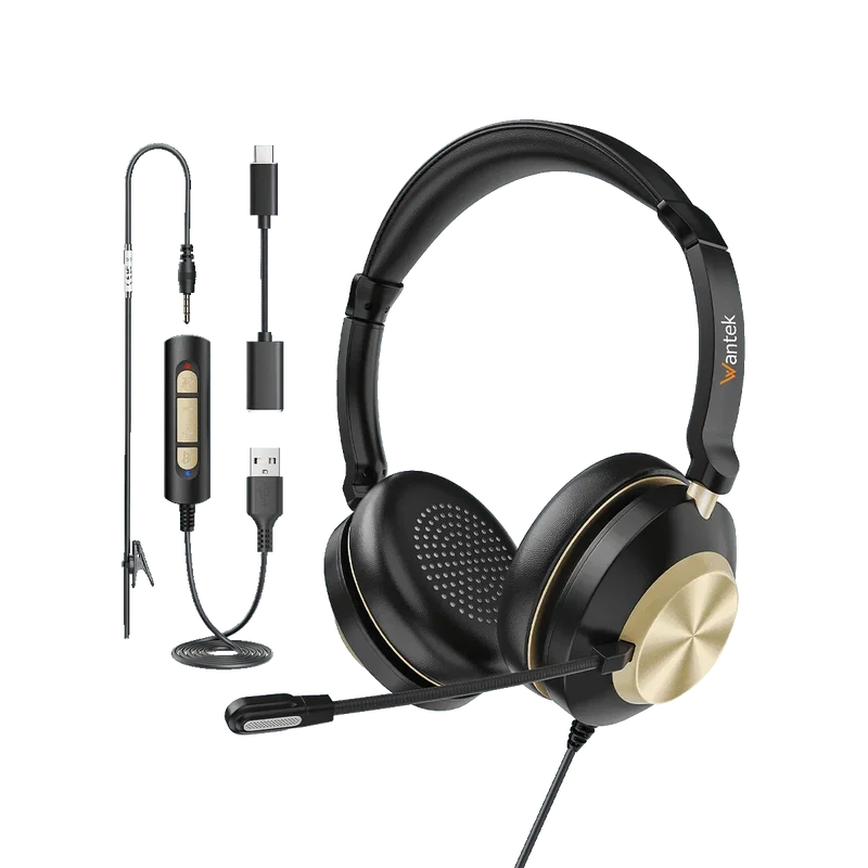 Wantek® h882 stereo 3-in-1 Headset with Mic with USB