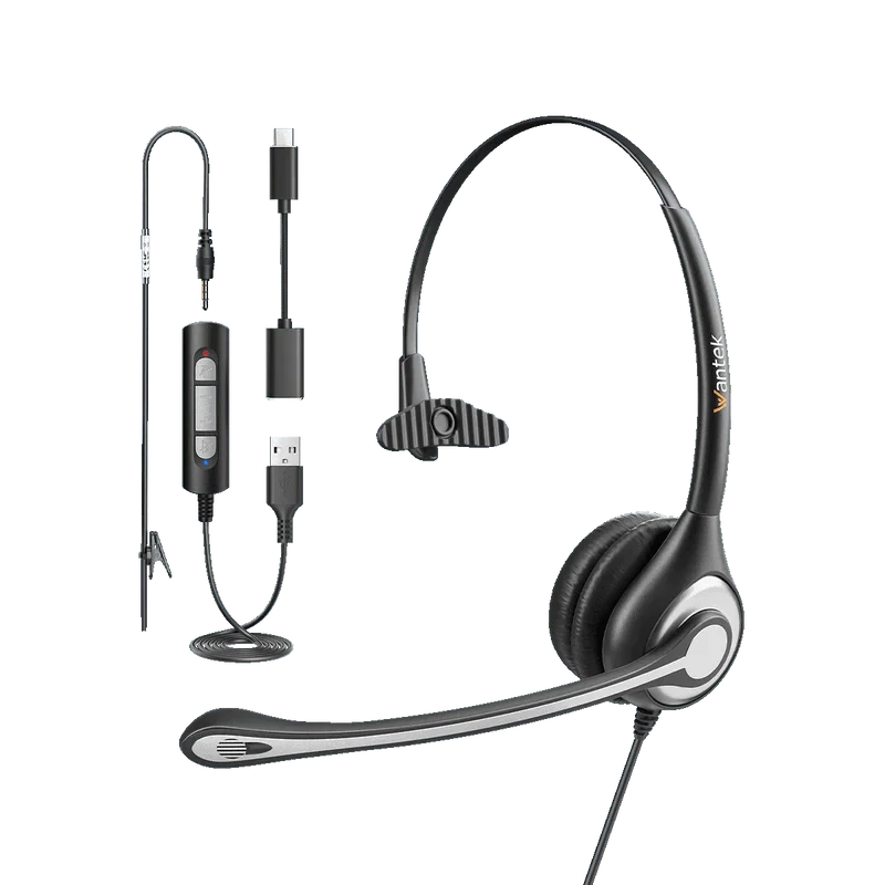 Wantek® h600 3 in 1 Earphones USB-C with Noise Cancellation