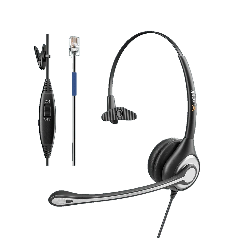 Wantek® h600 RJ9 (RJ2) Mono Headset for Office Phones
