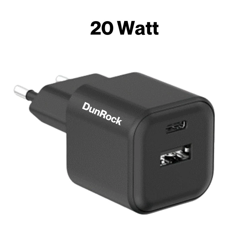 DunRock Charge – Ladeadapter USB C und USB A – 20 W