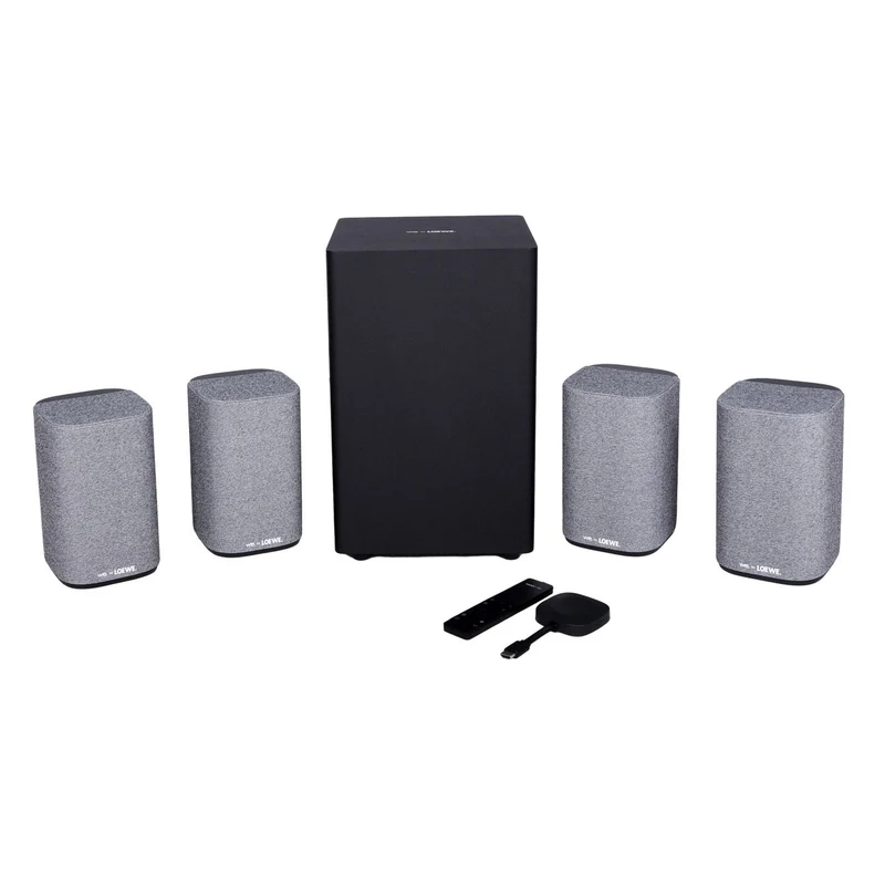 Loewe We. BOOST Heimkinosystem, Lautsprecher Dolby Atmos, kabellos grau