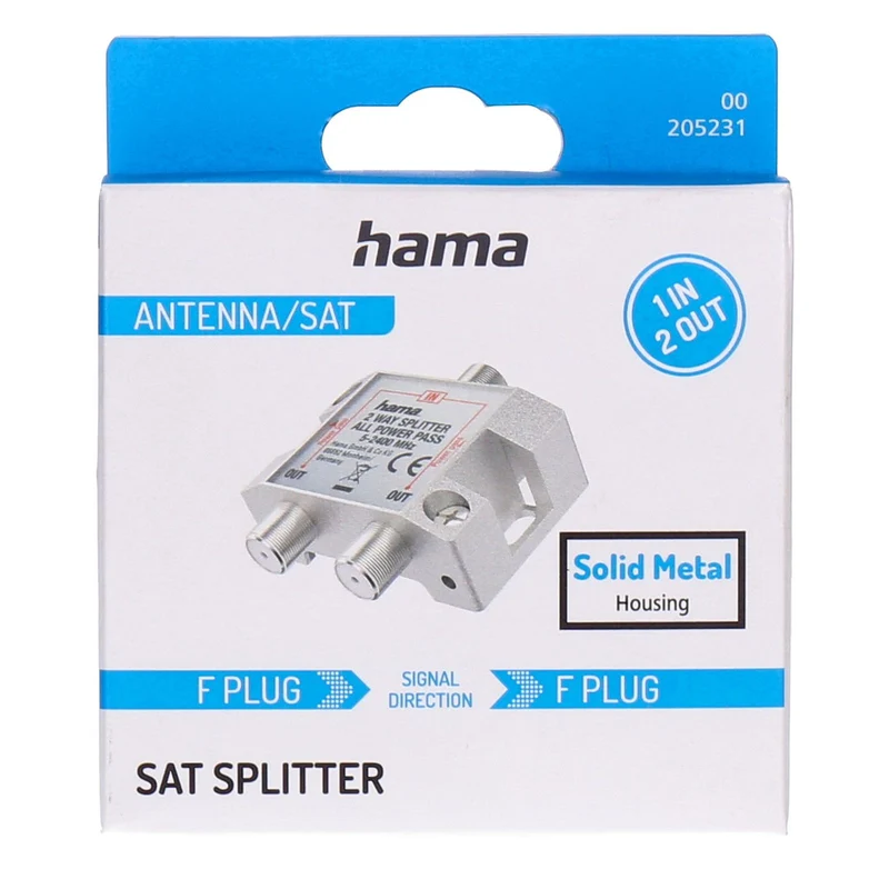 Hama 00205231 Kabelspalter oder -kombinator Kabelsplitter Silber