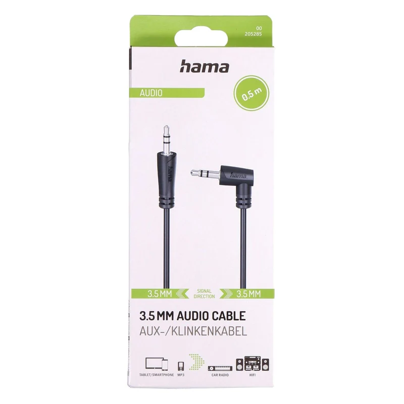 Hama 3,5MM Audio Kabel AUX-/Klinkenkabel 0,5m