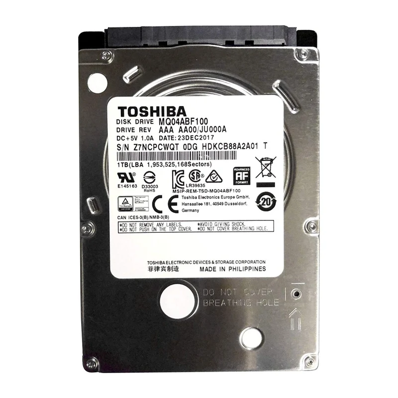 Toshiba MQ04ABF100 int. 2.5" Festplatte 1TB