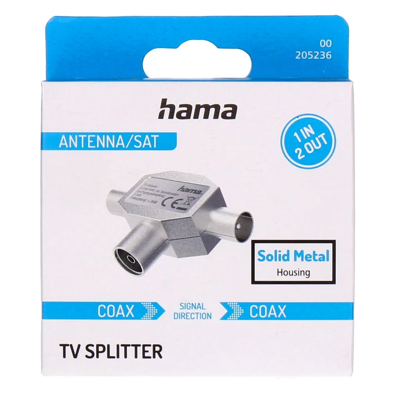 Hama 00205236 Kabelspalter oder -kombinator Kabelsplitter Silber