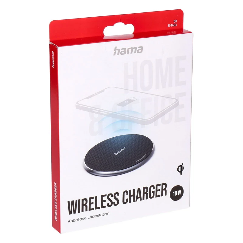 Hama QI-FC10 Smartphone Schwarz USB Kabelloses Aufladen Schnellladung Drinnen