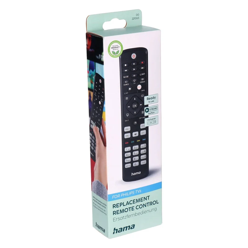 Hama 00221063 Fernbedienung IR Wireless TV Drucktasten