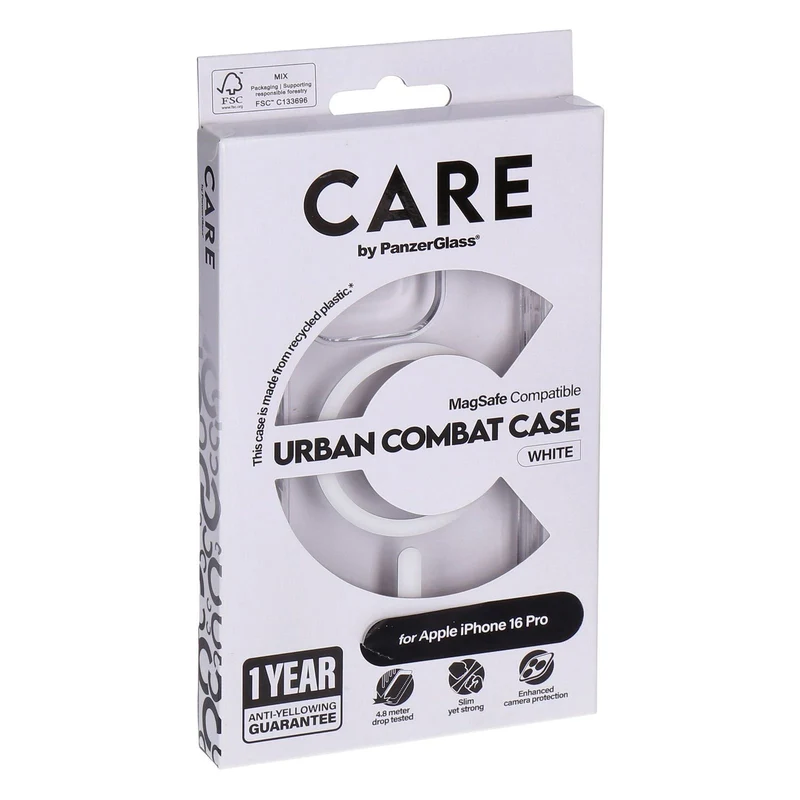 CARE by PanzerGlass Urban Combat Case Weiß passend für Apple iPhone 16 Pro