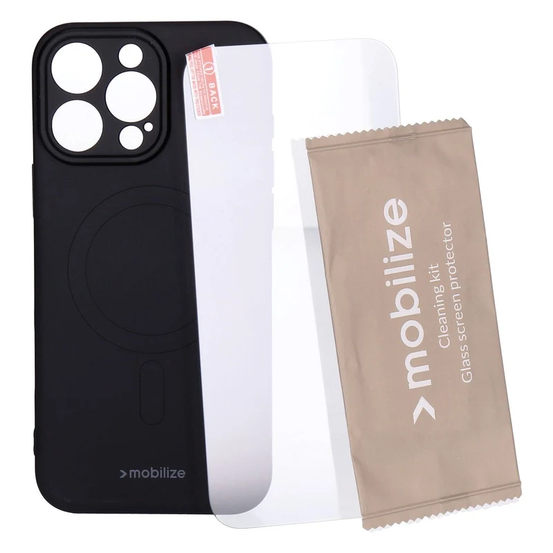 Mobilize Protection Pack passend für iPhone 16 Pro Max schwarz Case und Displayschutz