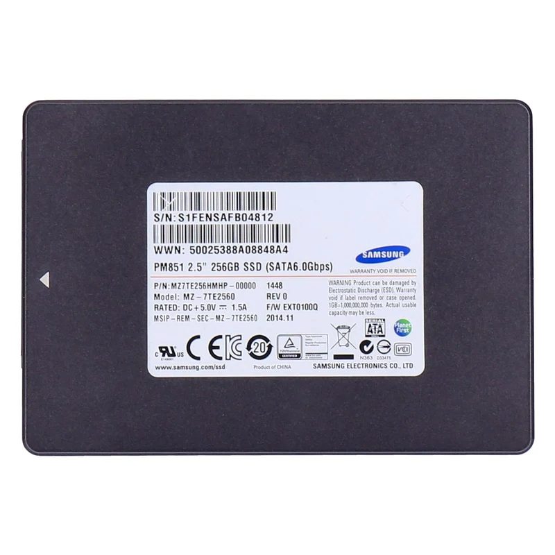 Samsung PM851 int. 2,5" SATA SSD 256GB