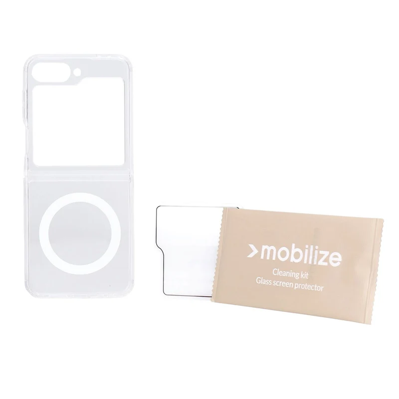 Mobilize Protection Pack passend für Samsung Z Flip6 Clear Case und Displayschutz