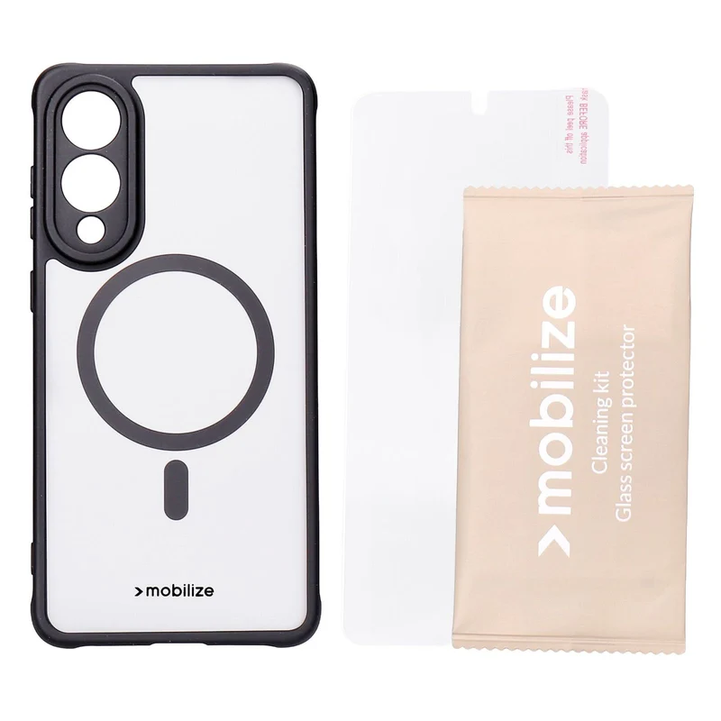 Mobilize Protection Pack passend für Samsung S25 Edge Hybrid Clearblack Case und Displayschutz