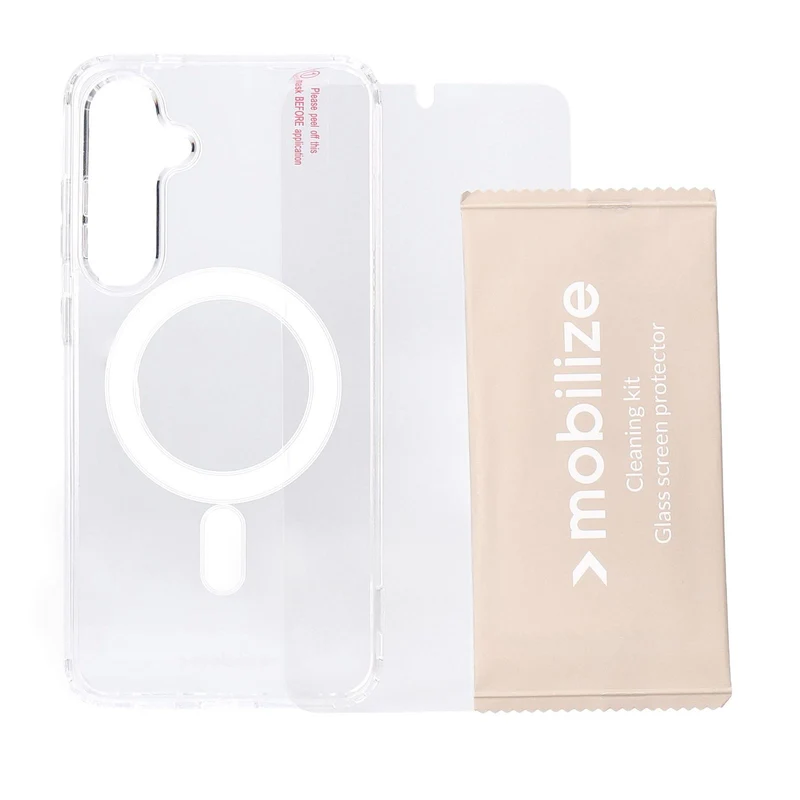 Mobilize Protection Pack passend für Samsung S25+ Clear Case und Displayschutz