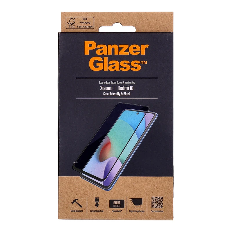 PanzerGlass Displayschutz für Xiaomi Redmi 10 Case Friendly Black