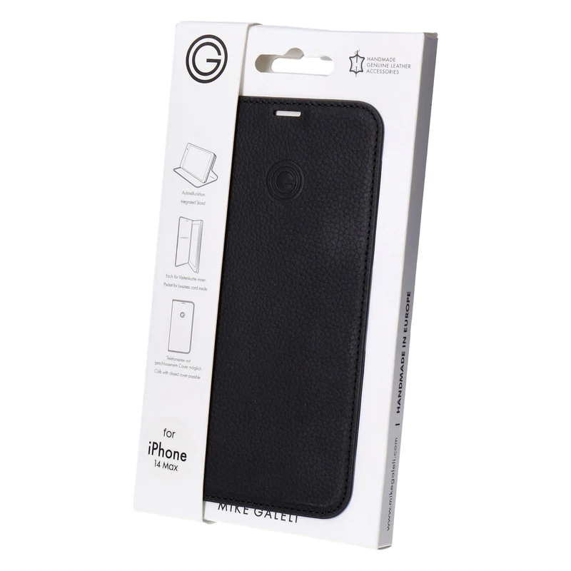 MiKE GALELi Book Case MARC in Schwarz für Apple iPhone 14 Plus