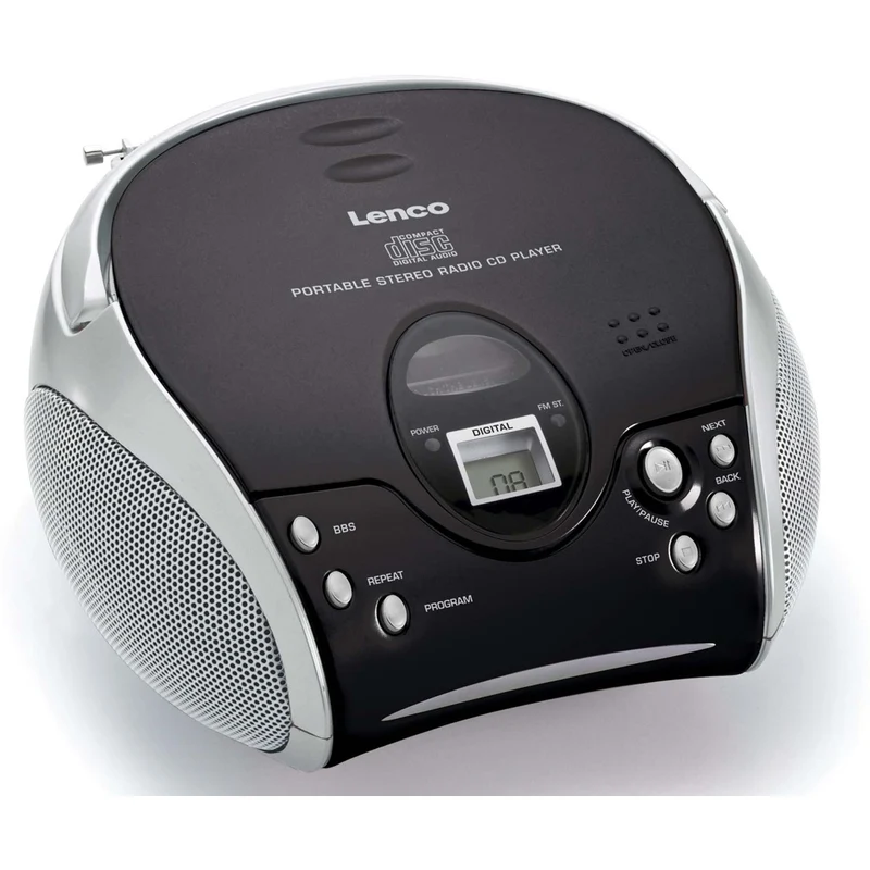 Lenco UKW-Radio m.CD stereo,schwarz/silbe SCD-24 black/silver