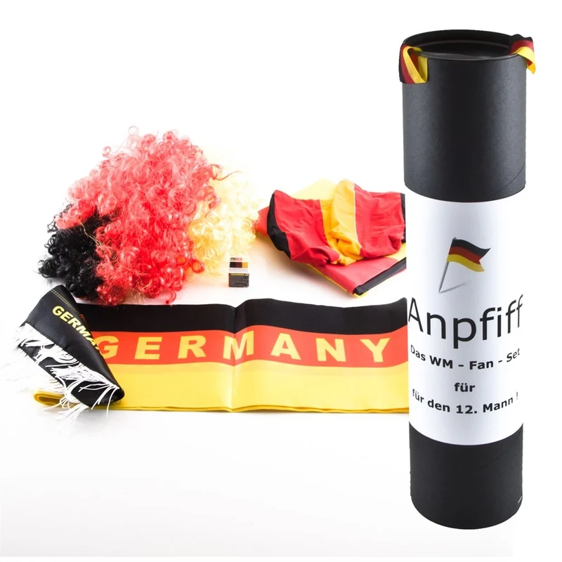 Deutschland WM Fanröhre 12. Mann - mit Deutschland-Tragegriff