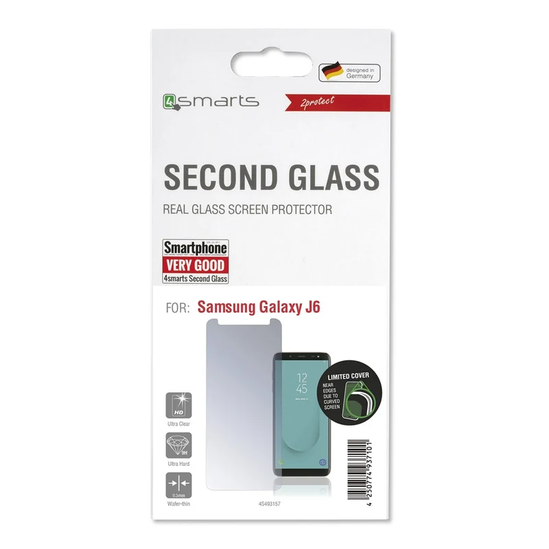 4smarts Second Glass Limited Cover für Samsung Galaxy J6
