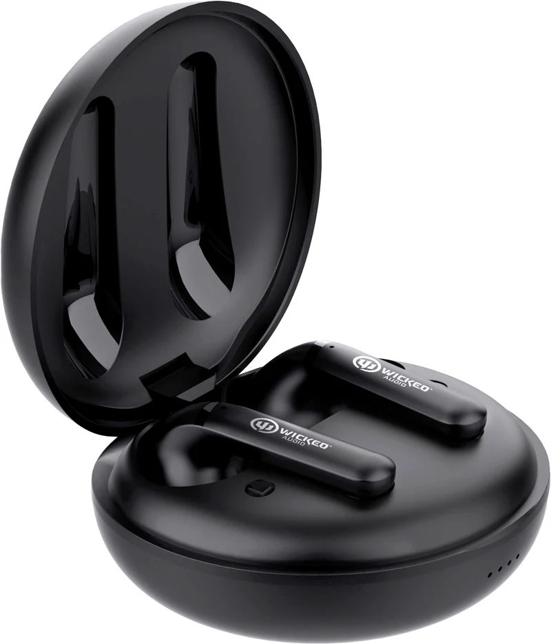 Wicked Audio Mojo 500 True Wireless Earbuds – Bluetooth Earphones with GPS Bud Locator, Transparency Mode, and 27-Hour Battery Life