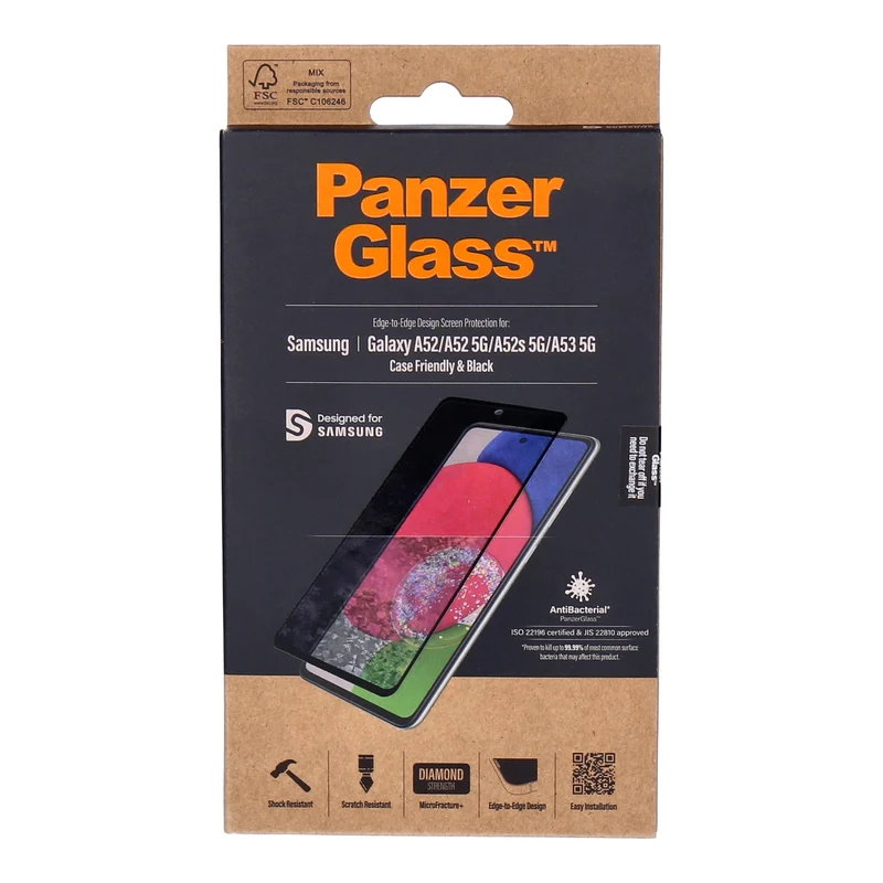 PanzerGlass Screenprotection für Samsung Galaxy A52, A52 5G, A52s 5G, A53 5G