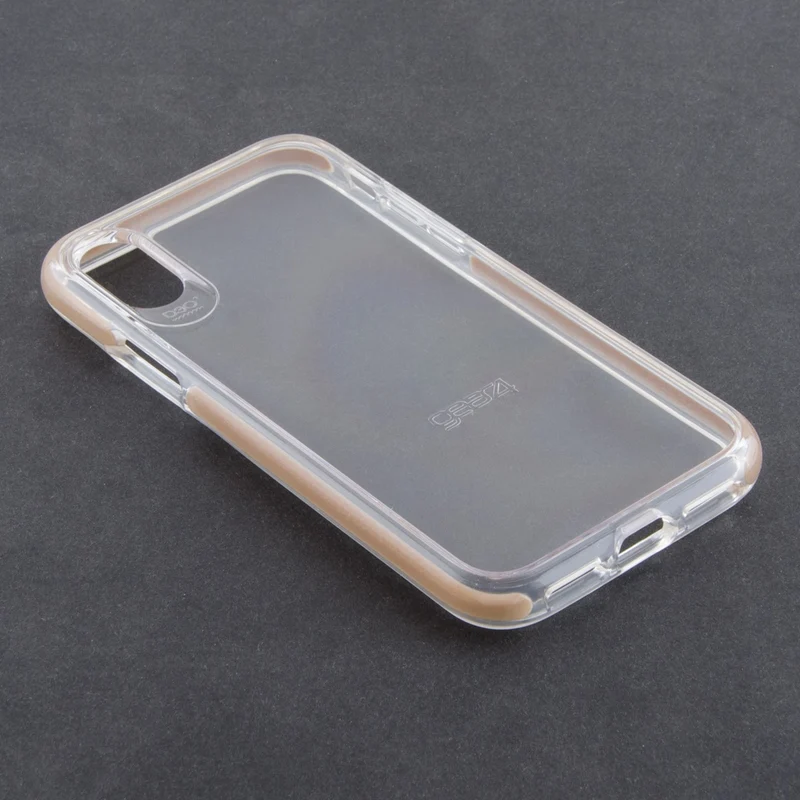 Gear4 Piccadilly Klarsichthülle mit verbessertem Stoßschutz für iPhone X – Gold