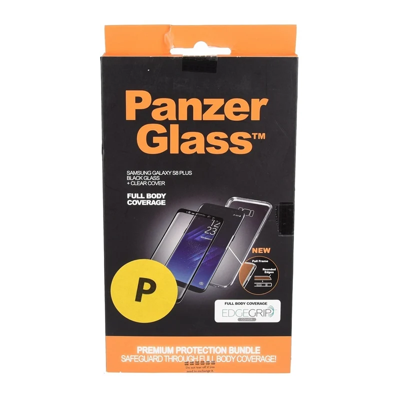 PanzerGlass Displayschutz Schwarz für Samsung Galaxy S8+ inkl. Clear Cover