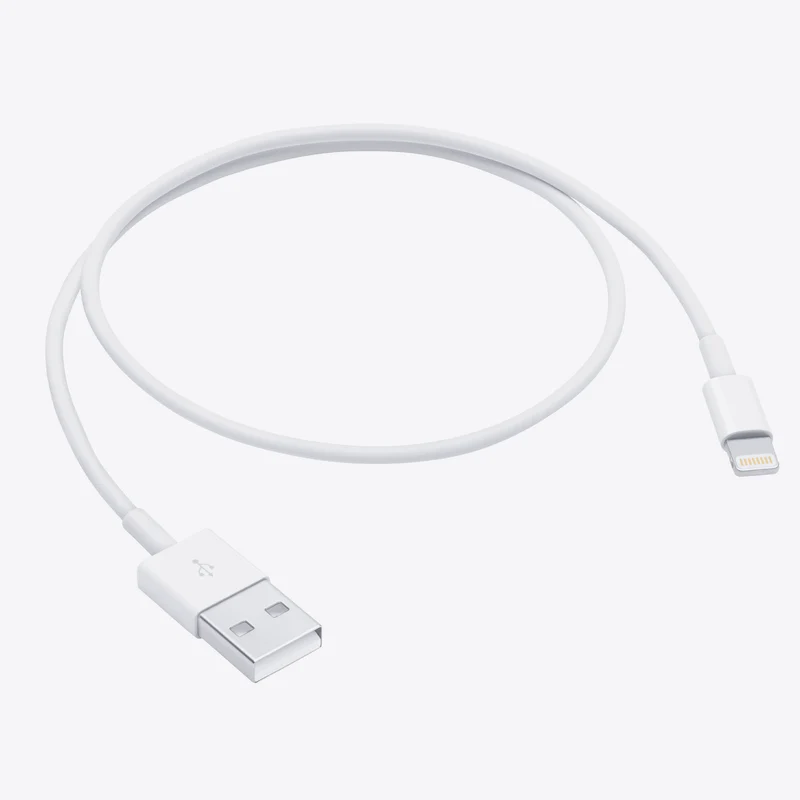 Apple - 3.3' USB Type A-to-Lightning Charging Cable - White