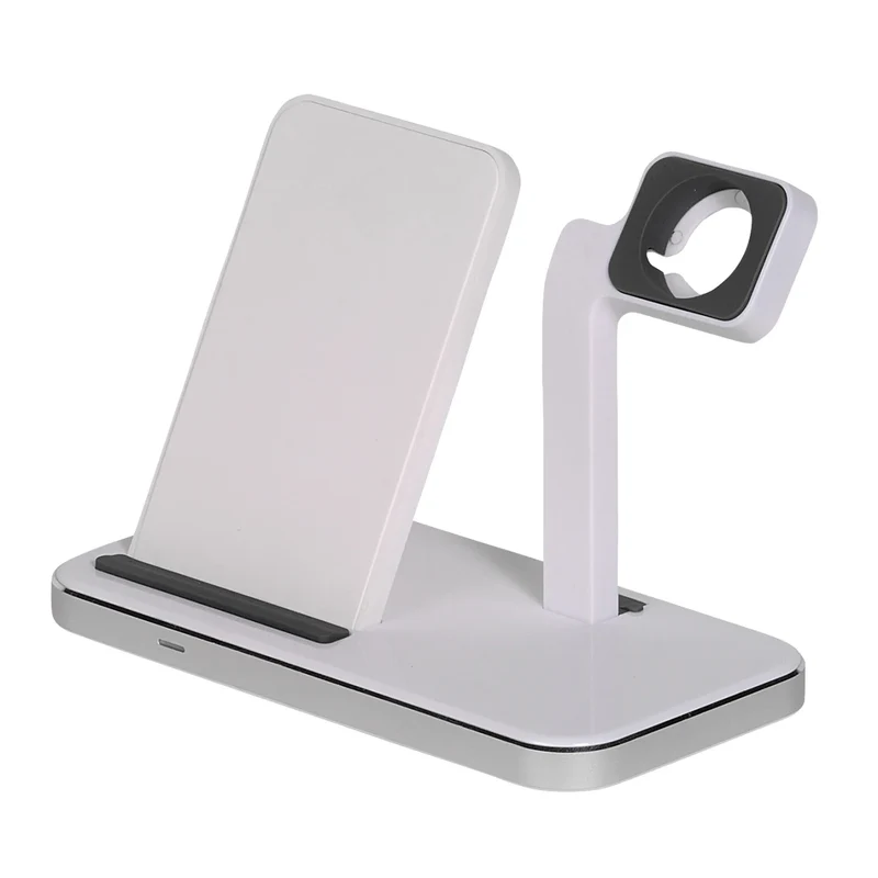 VIVANCO Wireless Fast Charger 2in1, induktiver QI Ladestand mit Apple Watch Halterung, 10W