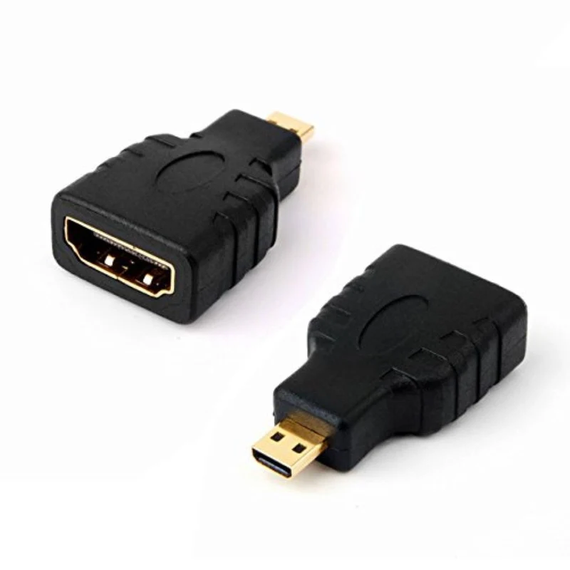 VIVANCO ultimative Micro HDMI auf HDMI Adapter, kompatibel mit HDMI A Buchse und HDMI Micro D vergoldete Kontakte störungsfreie Übertragung