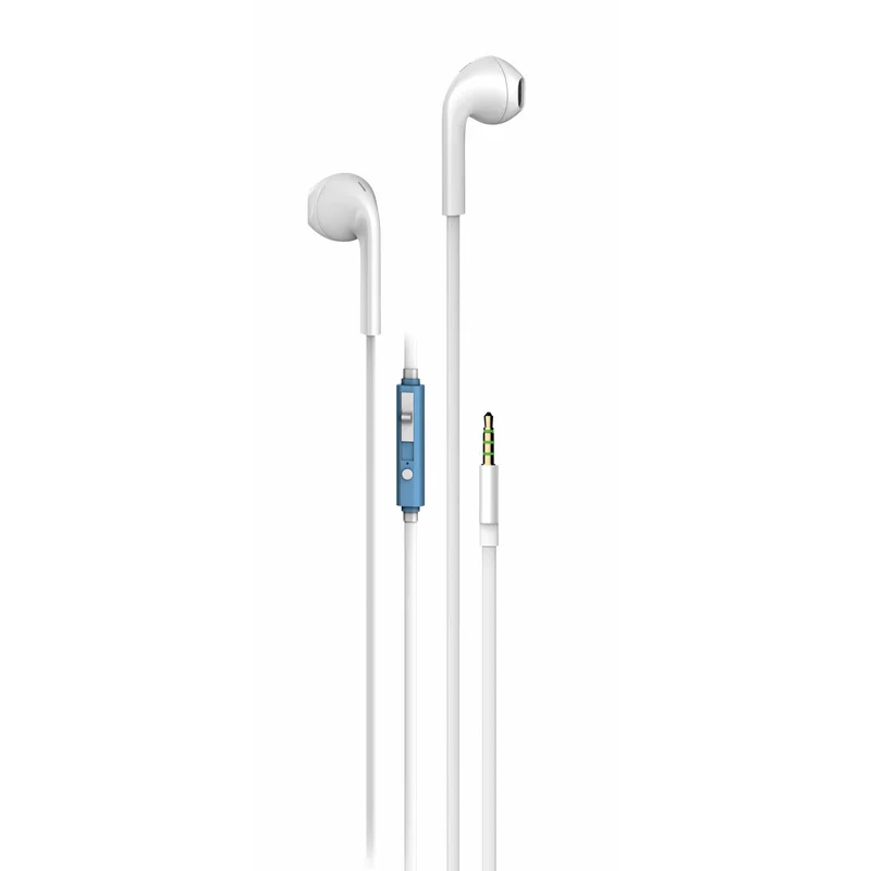VIVANCO Hochwertige In-Ear Kopfhörer Weiß, Klarer Sound, Mikrofon und Komfortdesign, für iOS und Android