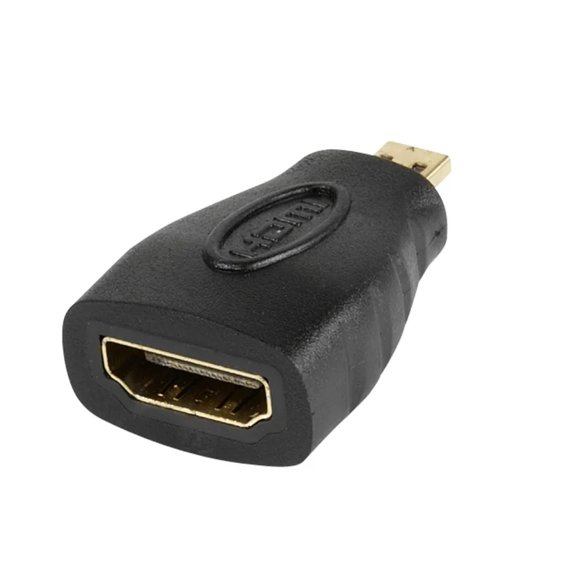 VIVANCO ultimativer HDMI Adapter, kompatibel mit HDMI Buchse zu Micro HDMI D Stecker kompakt schwarz