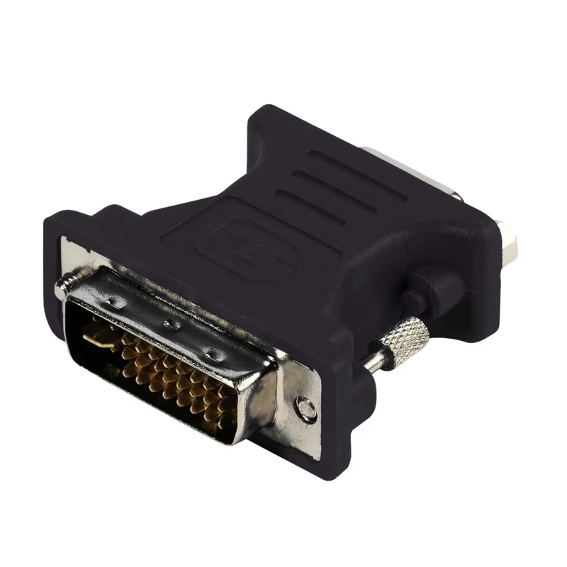 VIVANCO ultimative VGA auf DVI Adapter, kompatibel mit DVI I Stecker zu 15 pol HD Kupplung kompakt VGA Monitor Grafikkarte
