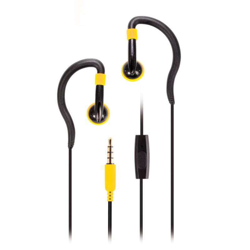 Sportliche VIVANCO Over-Ear Kopfhörer Gelb - Sportkopfhörer Gelb mit Ohrbügel, Mikrofon und 3,5 mm Klinke, 1,2 m Kabel