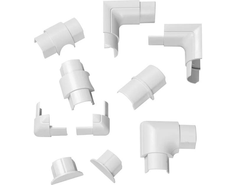 Scanpart Hochwertiges Kabelkanal Verbindungsstück Set 30/15 mm, überstreichbar, UV-beständig, 10 Stück