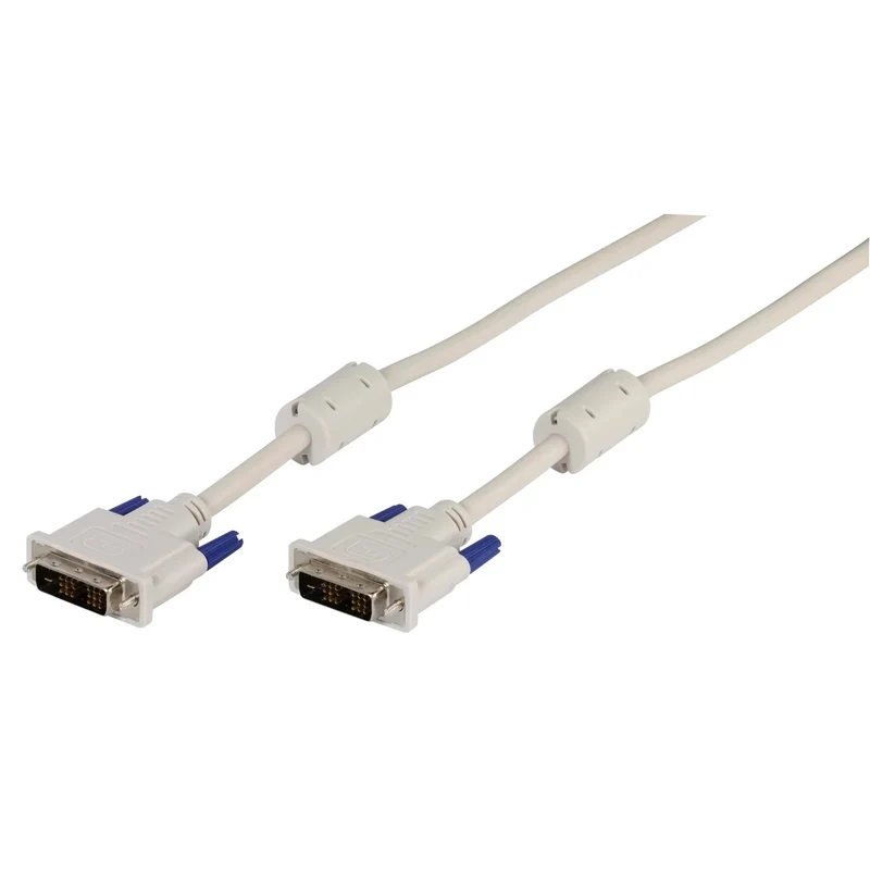 VIVANCO Hochwertiges DVI-D Single Link Kabel 1,8m, kompatibel mit DVI-D Geräten, 4,95 Gbit, vollgeschirmt, schwarz