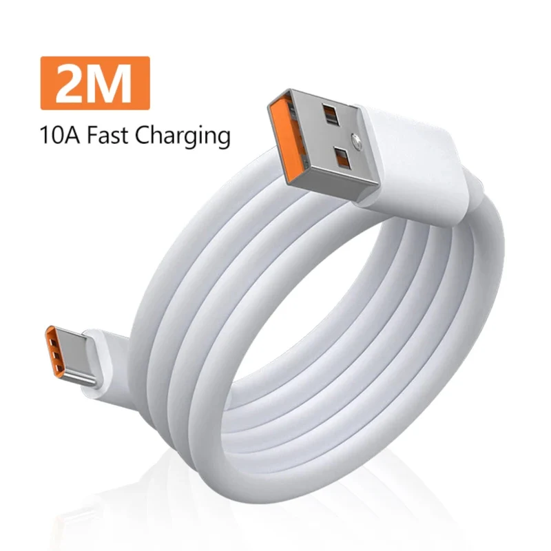 2m USB-C Schnell Ladekabel USB Typ C Daten Handy für Huawei Xiaomi ... weiss