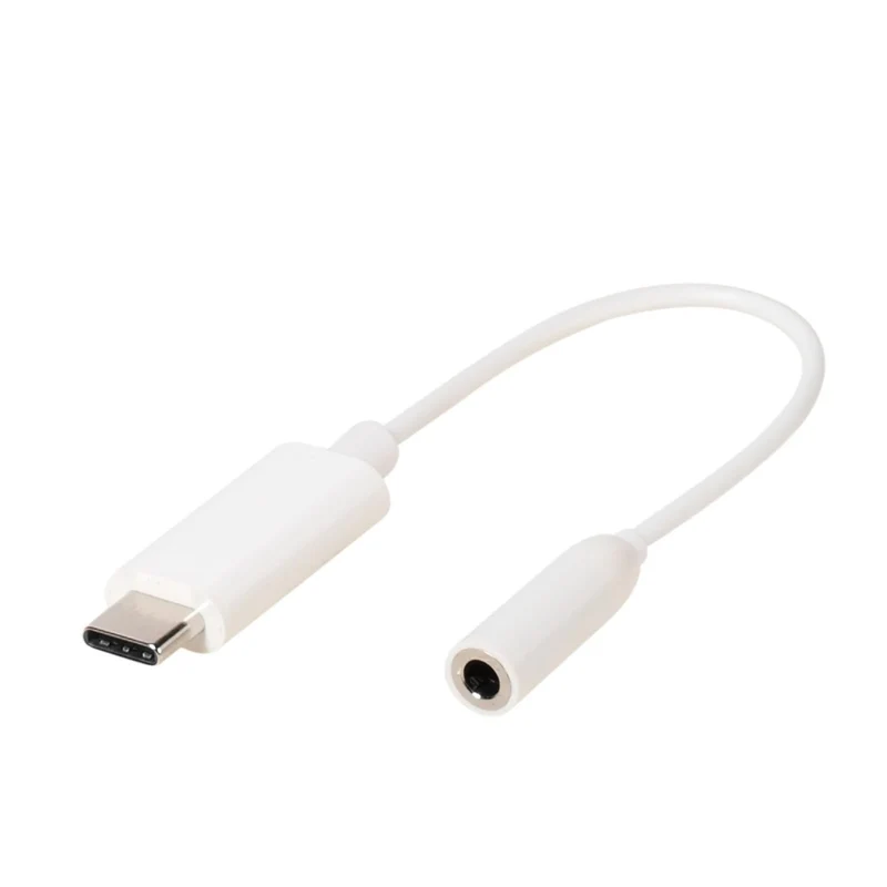 VIVANCO hochwertiger USB Type C Audio Adapter kompatibel mit Smartphone, Tablet und PC, Kopfhörerfunktionen, 0,10m