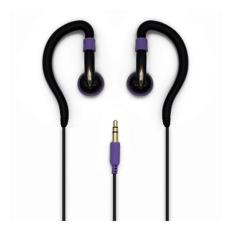 VIVANCO Perfekte Sport Over-Ear Headset Schwarz, sicherer Halt & starker Sound, mit Ohrbügel, 3,5 mm Klinke, 1,2 m Kabel