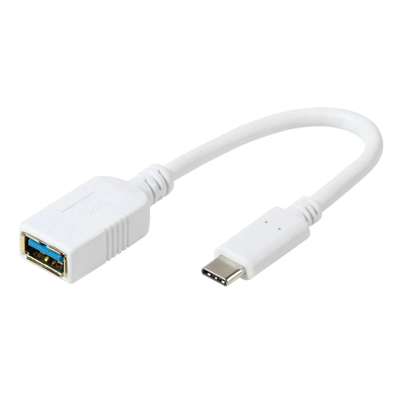 VIVANCO Premium USB-C Adapter, USB Type C™ Stecker zu USB 3.1 A Buchse, Super Speed 5Gbps, USB 3.1 A Buchse zur schnelle Datenübertragung, 0,1m