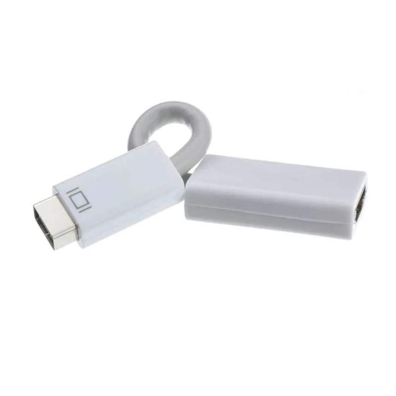 VIVANCO Hochwertiger Mini DisplayPort HDMI Adapter, kompatibel mit MacBook Pro Air, 0,1m, hochwertig geschirmt, weiß