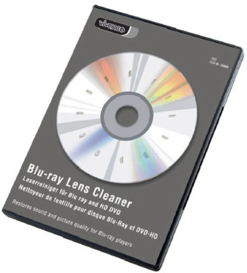 VIVANCO Effektiver Objektivreiniger, kompatibel mit Blu-ray Playern, mit Mikrofaserbürsten, einfache Reinigung