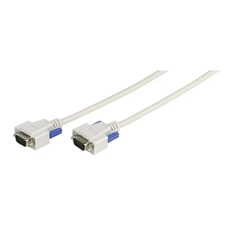 VIVANCO Hochwertiges Monitor Anschlusskabel, SVGA Kabel, 15 pol. HD Stecker, doppelt geschirmt, Ferritkern, 3m VGA