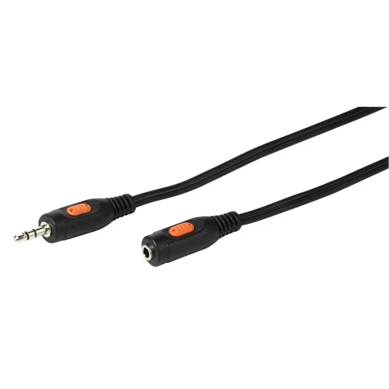 VIVANCO Hochwertige Klinkenverlängerung, 10 m, 3,5 mm Stecker zu Buchse, Audio Verlängerung, kompatibel mit Kopfhörer, AUX