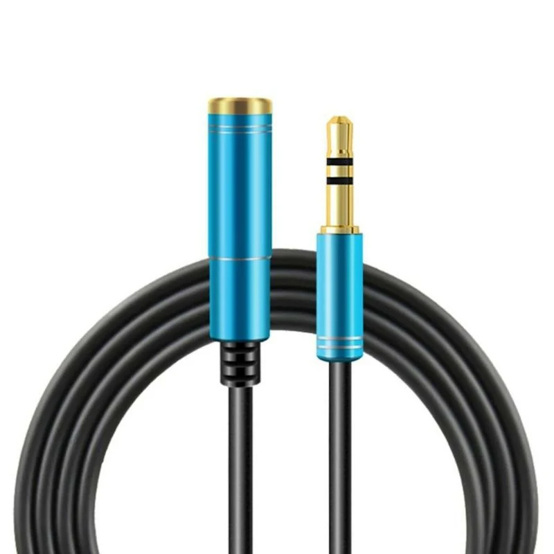 3m Audio Stereo Kopfhörer Verlängerungskabel 3,5mm Klinke Stecker > Buchse Blau