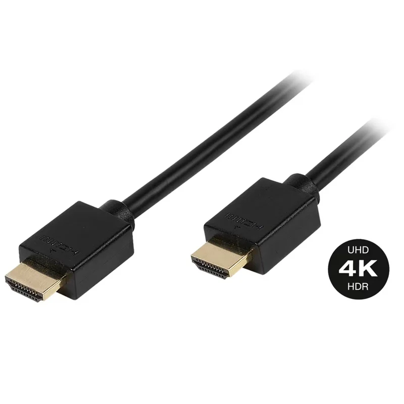 VIVANCO Hochwertiges HDMI Kabel 2.0, 7m, Schwarz, mit Ethernet, 18 Gbps, 4K, 3D, ARC, vergoldete Kontaktflächen