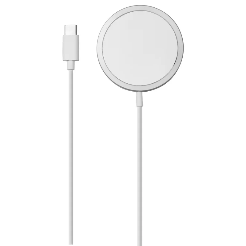 VIVANCO Magnetischer Wireless Charger 15W – MagSafe kompatibel, Schnellladen für iPhone 12–13 Pro Max und mehr