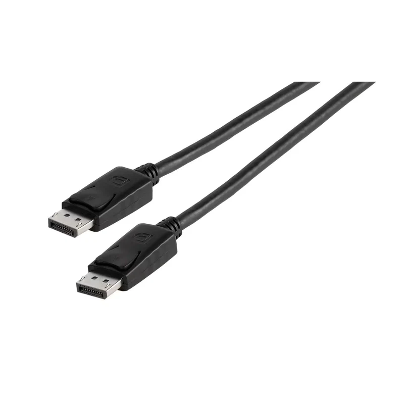 VIVANCO Hochwertiges DisplayPort Kabel, kompatibel mit 4K Monitor, 3m, 4K bei 144Hz, DisplayPort Stecker, schwarz